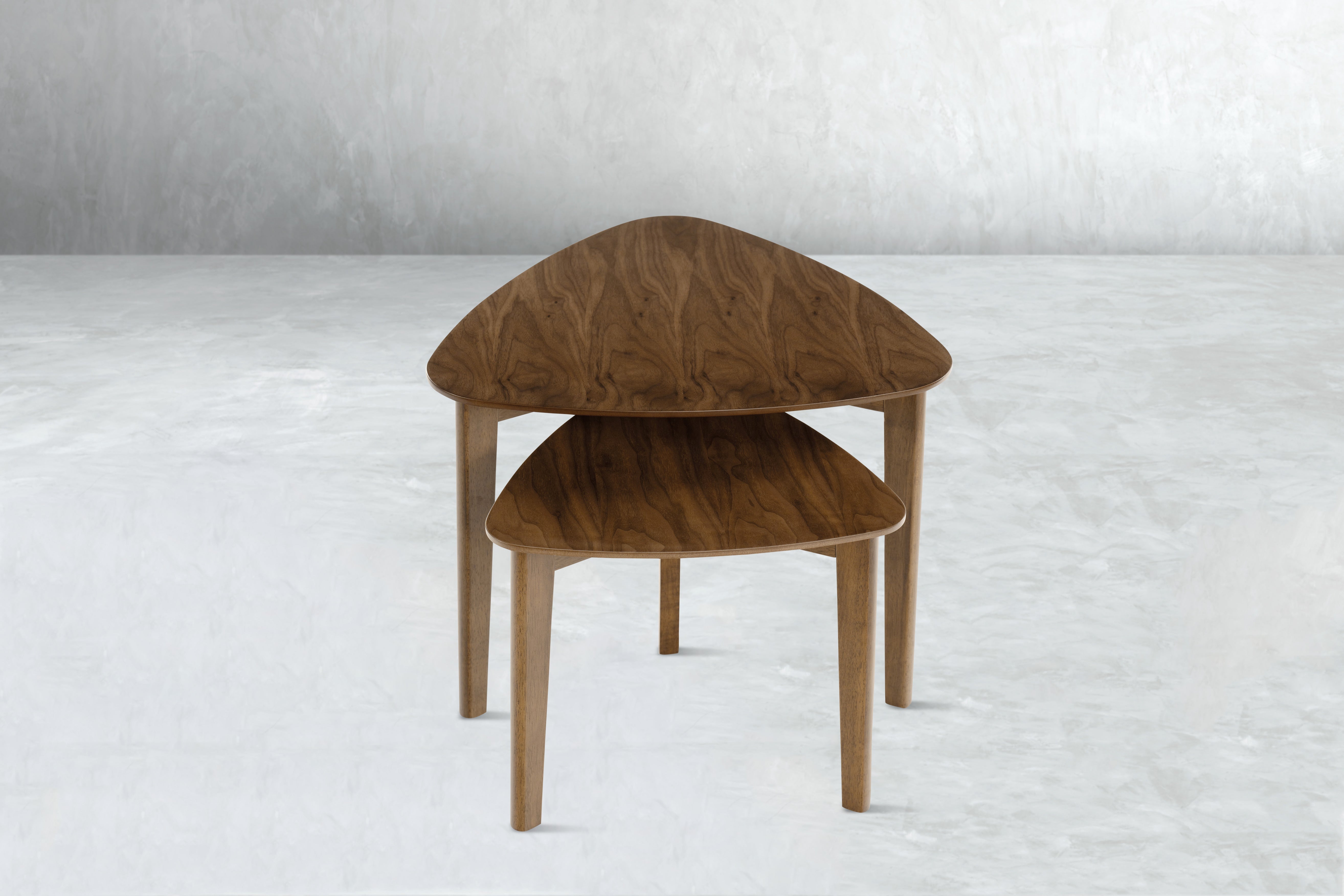 Nesting Tables Solid Wood | Modern Victor Nesting Table Set for Space ...